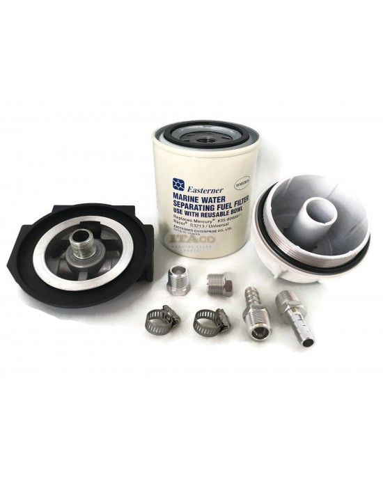 Portable Water Separating Fuel Filter w/ Reusable SeeThrough Bowl